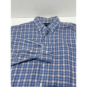 Ralph Lauren Blake Long Sleeve Size Medium Blue‎ and Orange